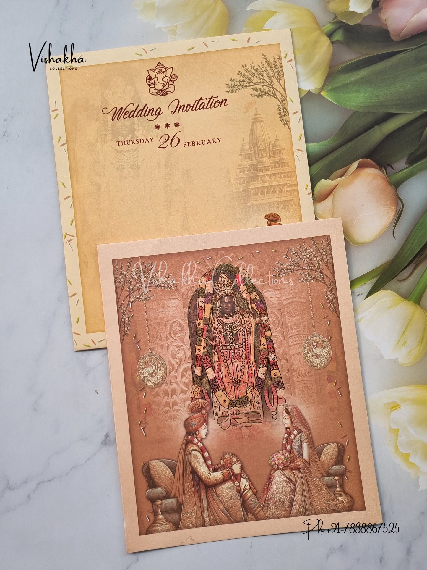 Sita Ram Dulah Dulhan Hindu invitation Cards EJ-5213