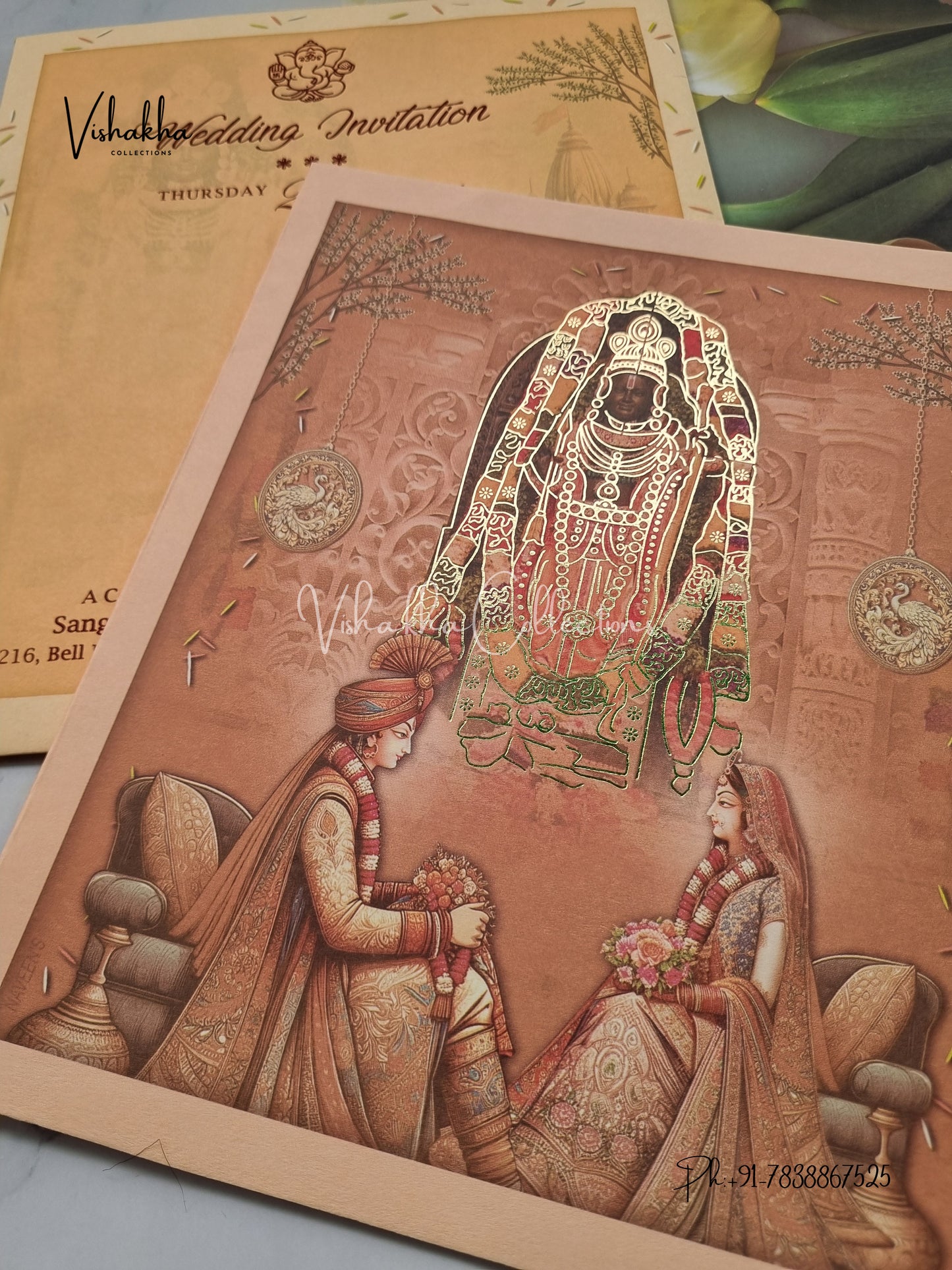Sita Ram Dulah Dulhan Hindu invitation Cards EJ-5213