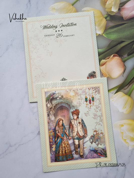 Dulah Dulhan Hindu Sikh invitation Cards EJ-5217