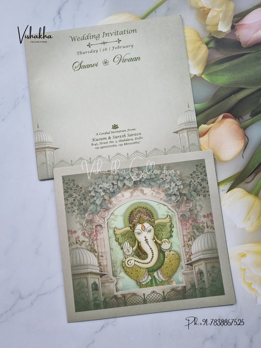Ganesh Ji Hindu invitation Cards EJ-5220