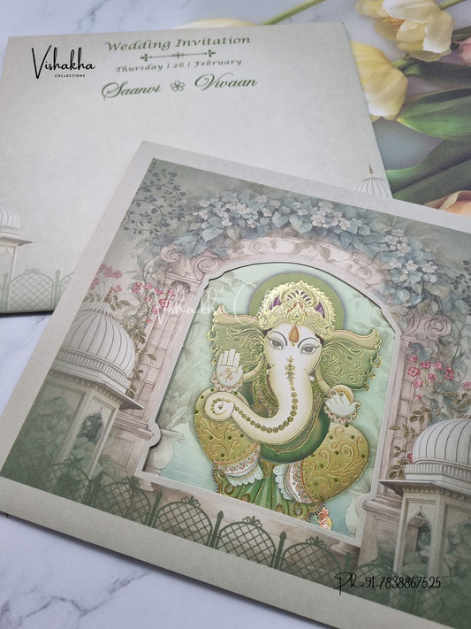 Ganesh Ji Hindu invitation Cards EJ-5220