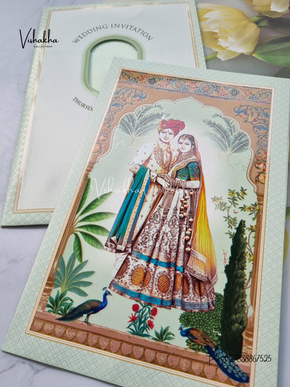 Dulah Dulhan Hindu Sikh invitation Cards EJ-5250