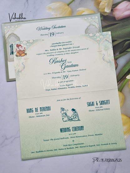 Ganesh Ji Hindu invitation Cards EJ-5255