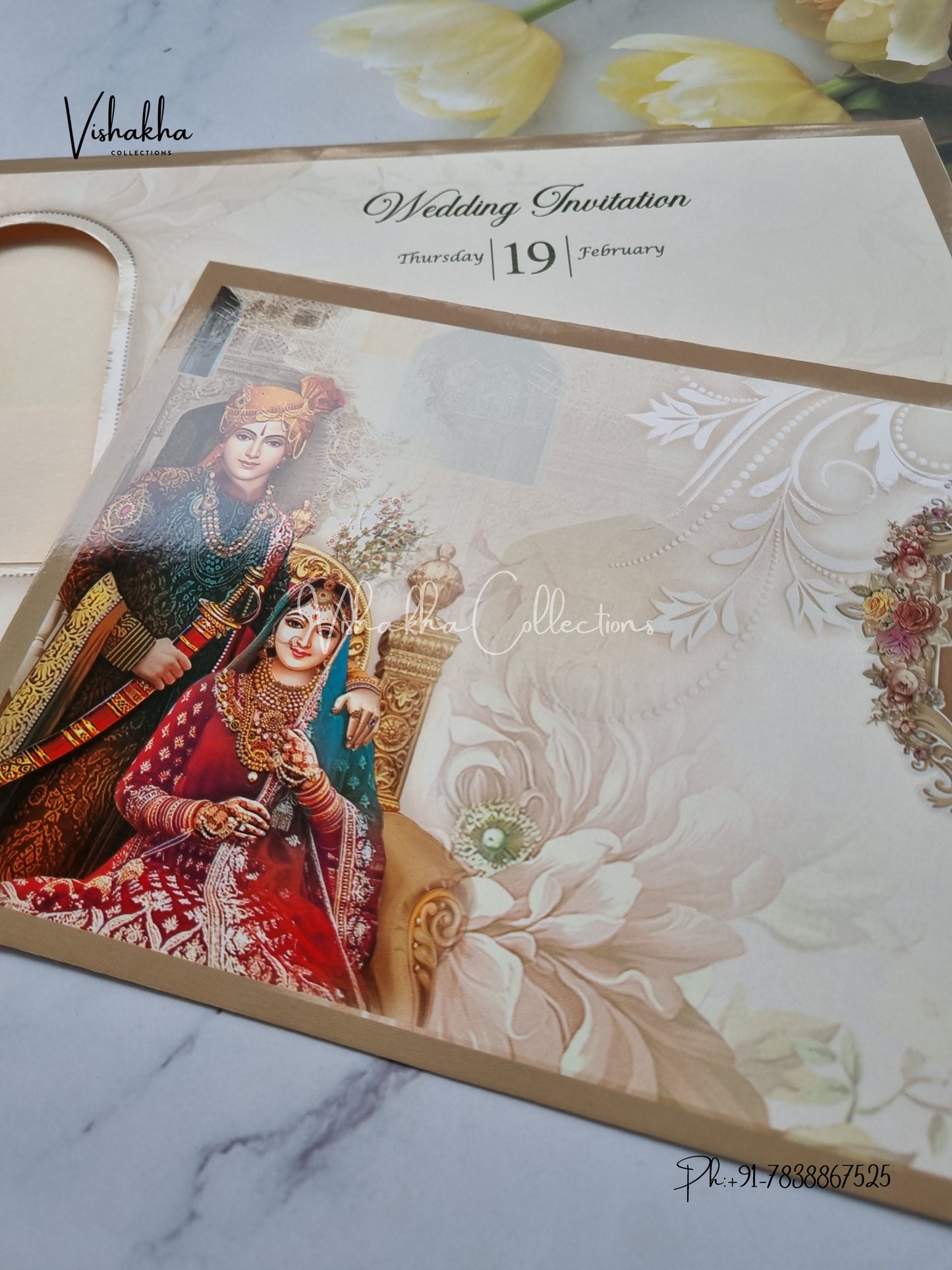 Dulah Dulhan Hindu Sikh invitation Cards EJ-5256