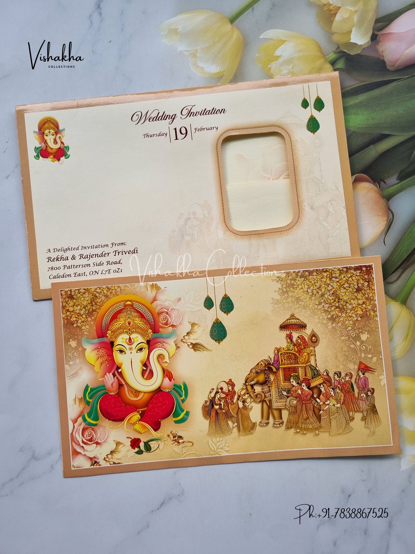 Barat Ganesh Ji Hindu invitation Cards EJ-5257