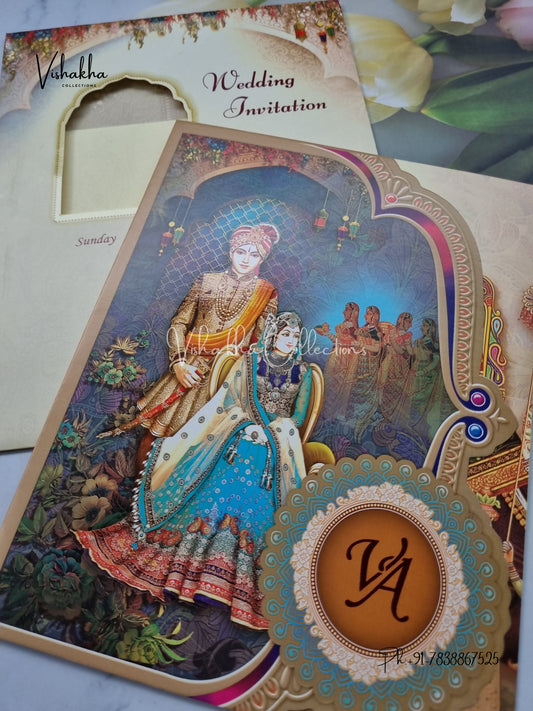 Dulah Dulhan Hindu Sikh invitation Cards EJ-5258