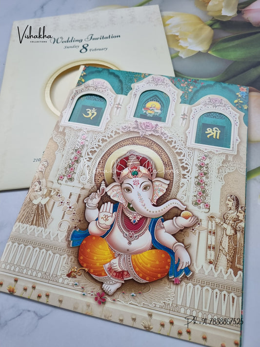 Ganesh Ji Hindu invitation Cards EJ-5259