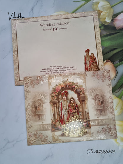 Dulah Dulhan Hindu Sikh invitation Cards EJ-5261