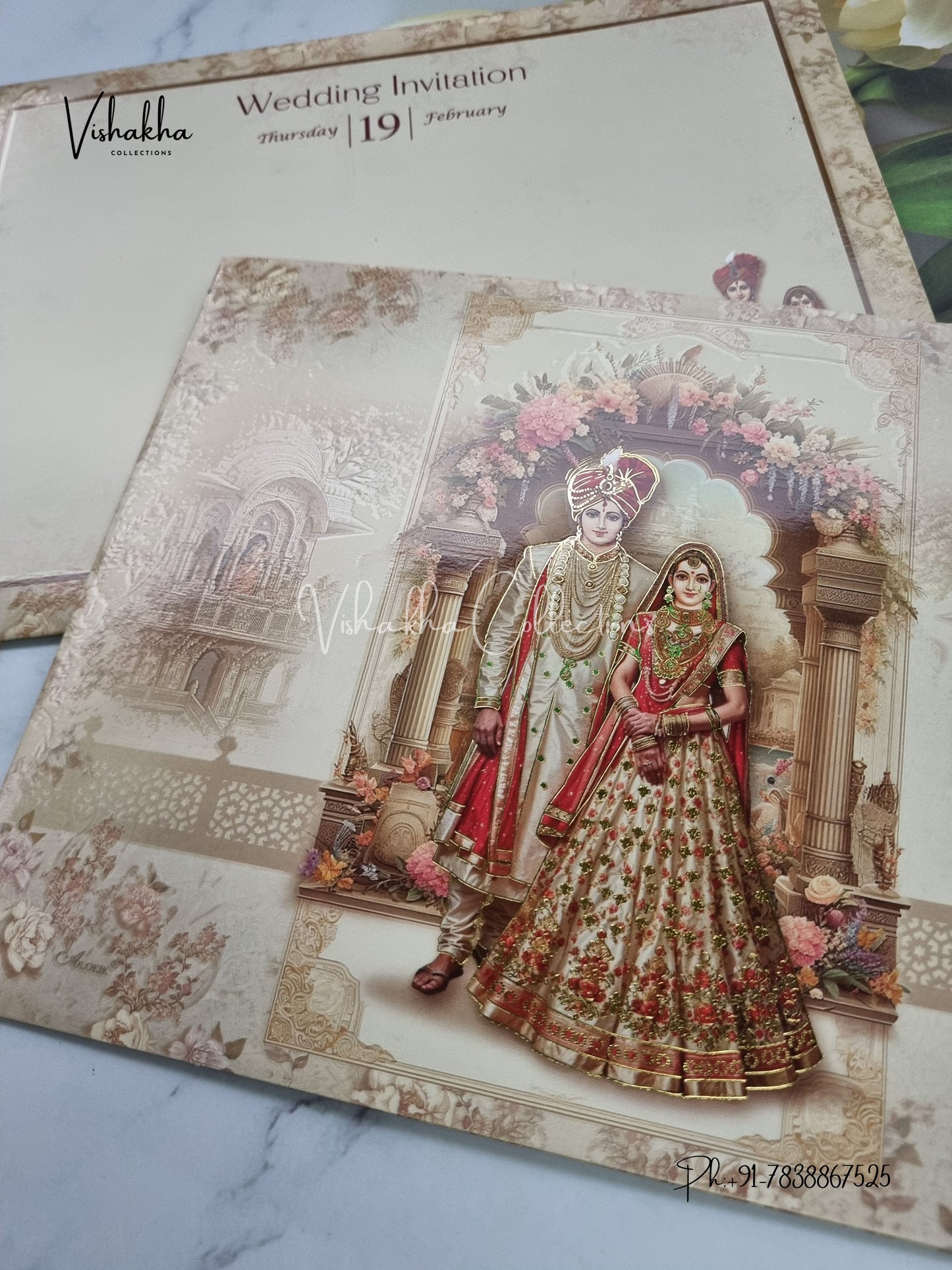 Dulah Dulhan Hindu Sikh invitation Cards EJ-5261