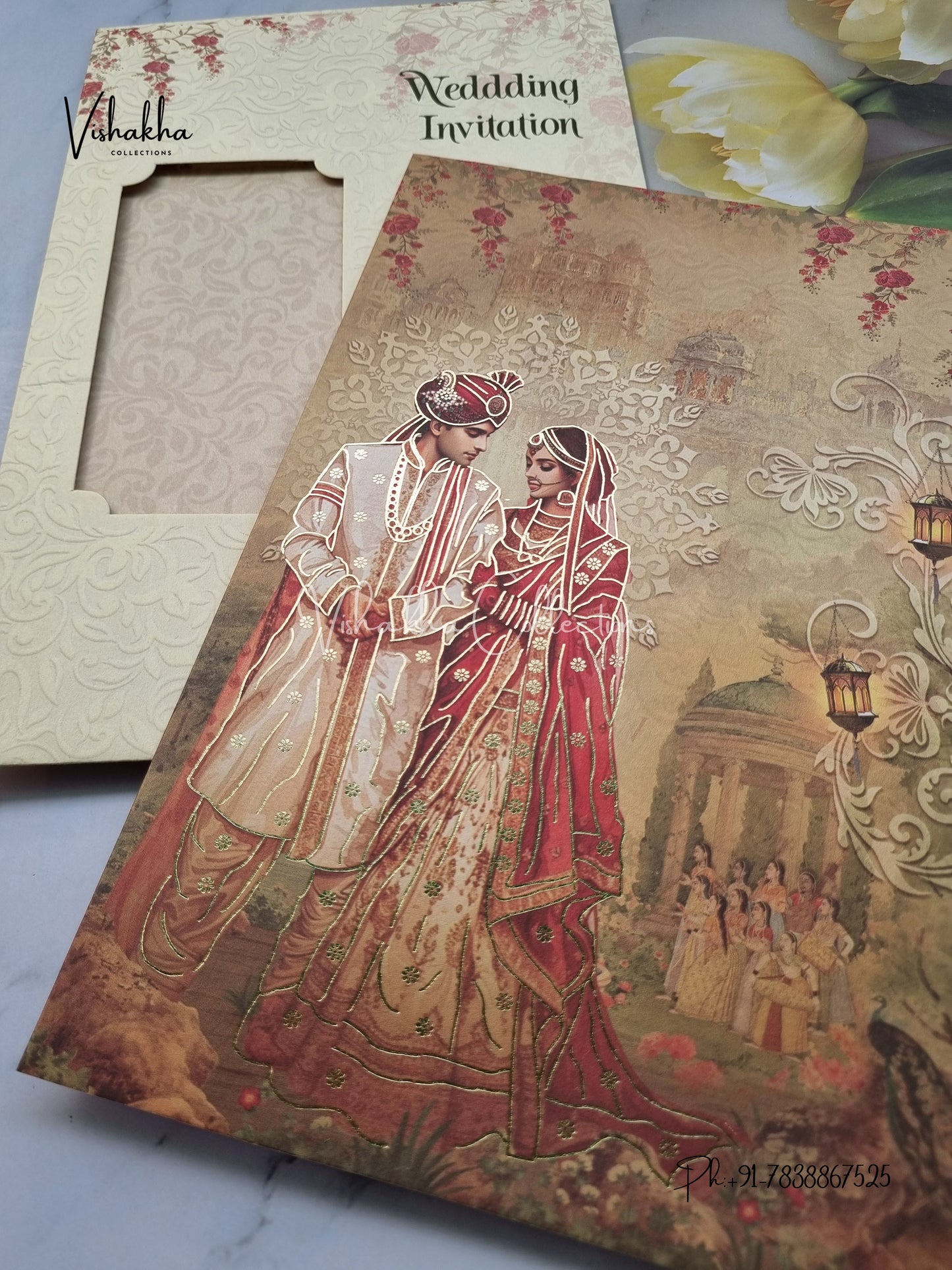 Dulah Dulhan Hindu Sikh invitation Cards EJ-5263