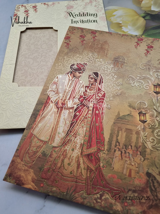 Dulah Dulhan Hindu Sikh invitation Cards EJ-5263