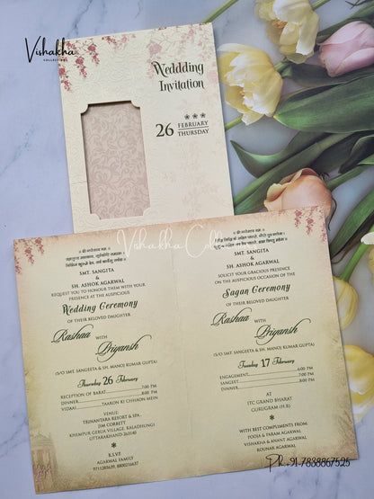 Dulah Dulhan Hindu Sikh invitation Cards EJ-5263