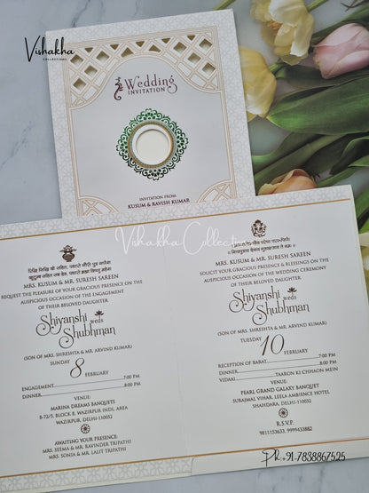 Hindu Muslim Christian Sikh invitation Cards EJ-5292