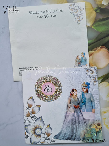 Dulah Dulhan Hindu Sikh invitation Cards EJ-5299