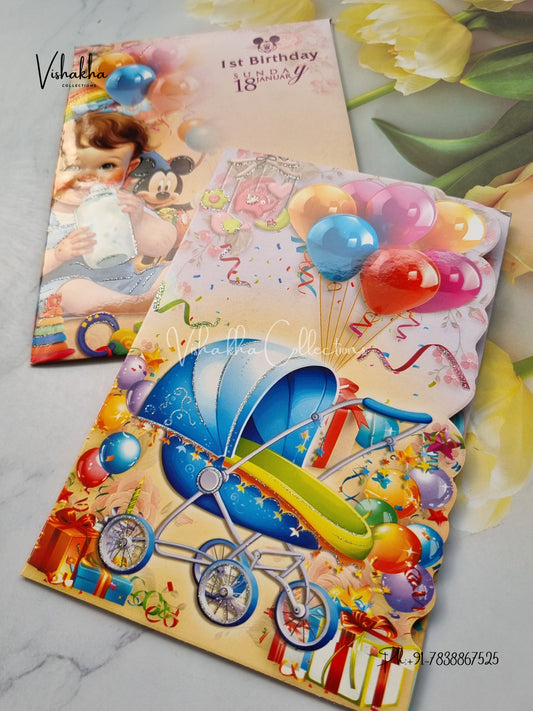 Birthday Cards Mundan cards Baby Announcement Cards Baby Shower invitation Cards EJ-5347