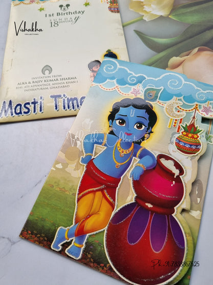 Birthday Cards Mundan cards Baby Announcement Cards Baby Shower invitation Cards EJ-5348