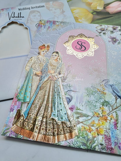 Dulah Dulhan Hindu Sikh invitation Cards EJ-5355