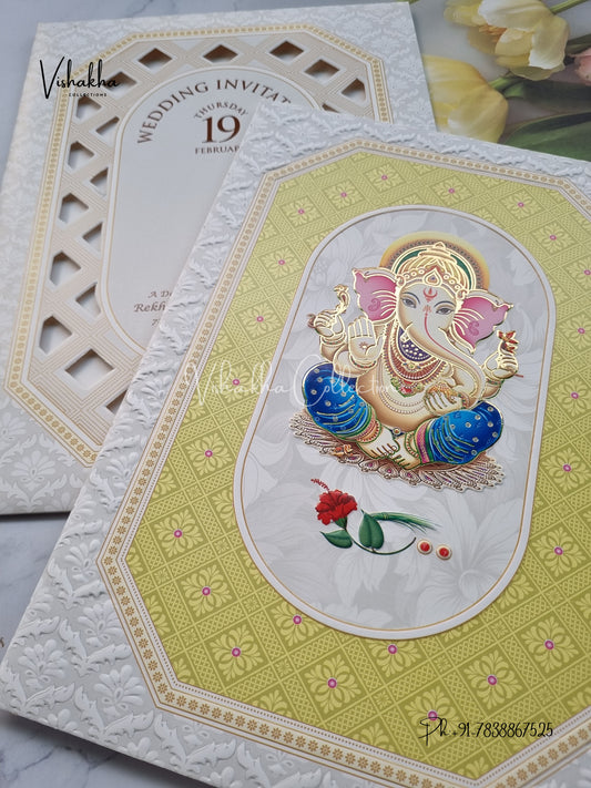 Ganesh Ji Hindu invitation Cards EJ-5358