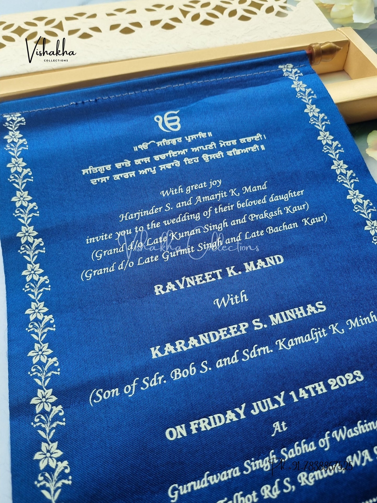 Scroll Farman invitation Cards FC-046