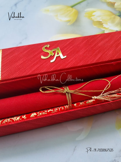 Scroll Farman invitation Cards FC-050