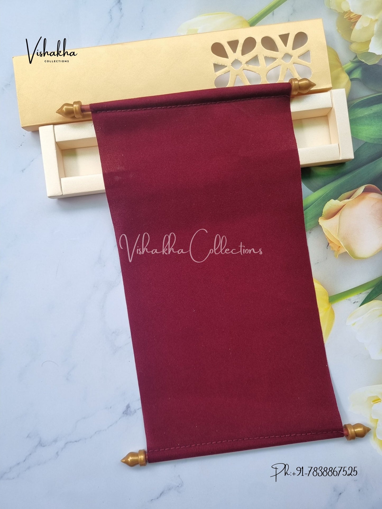 Scroll Farman invitation Cards FC-051