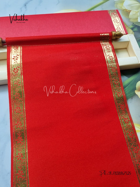 Scroll Farman invitation Cards FC-052