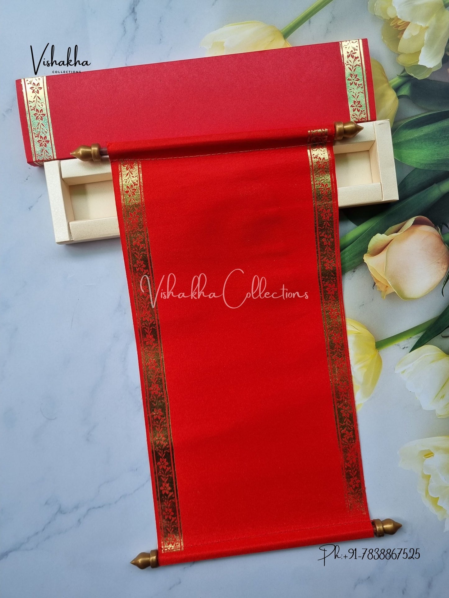 Scroll Farman invitation Cards FC-052