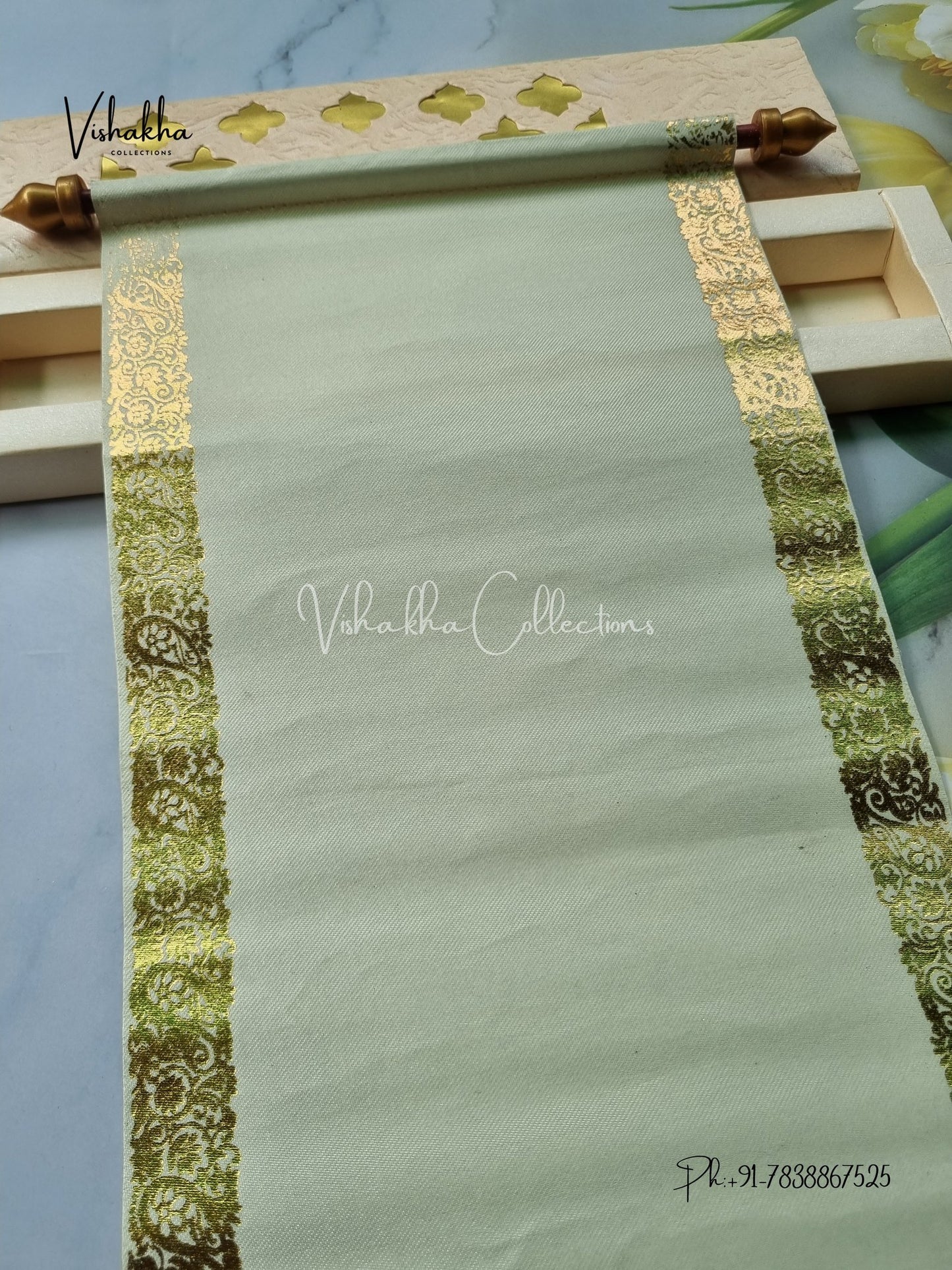 Scroll Farman invitation Cards FC-057