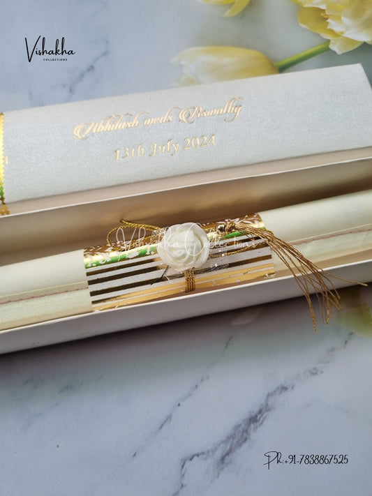 Scroll Farman invitation Cards FC-060