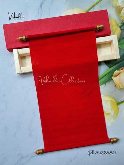 Scroll Farman invitation Cards FC-061