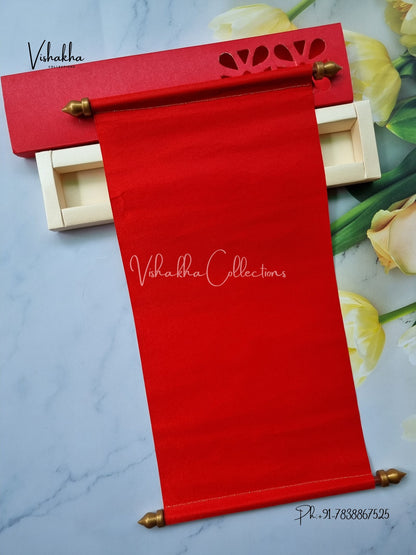 Scroll Farman invitation Cards FC-066
