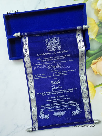 Scroll Farman invitation Cards FC-069