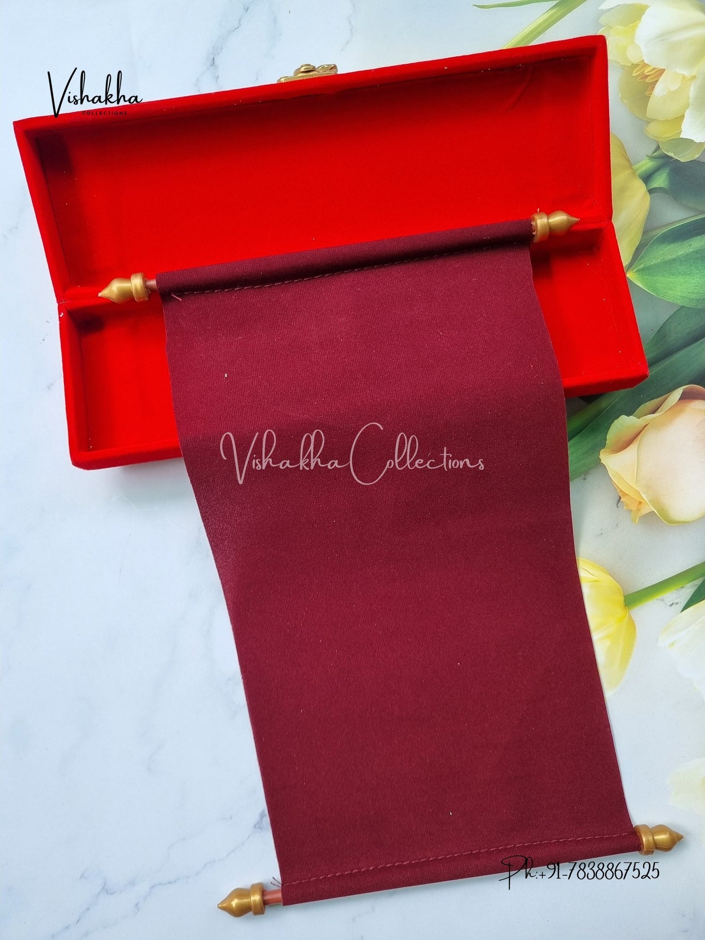 Scroll Farman invitation Cards FC-070