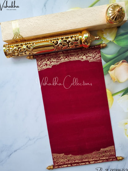 Scroll Farman invitation Cards FC-073