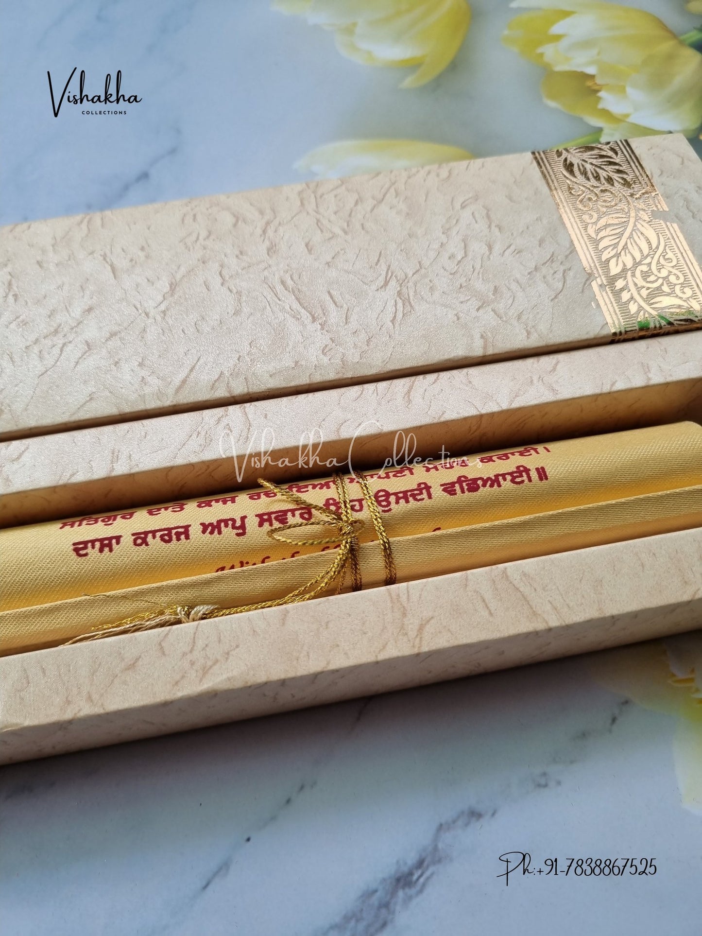 Scroll Farman invitation Cards FC-074