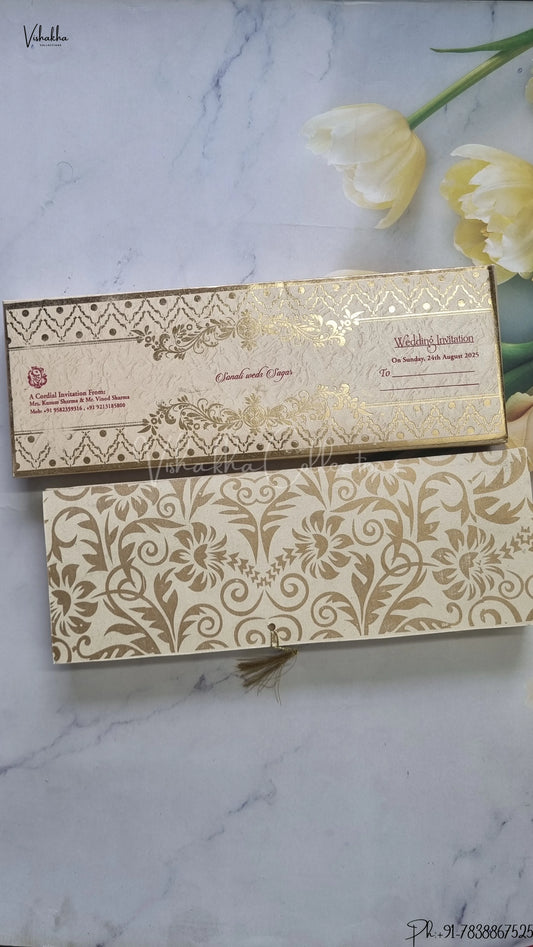 Hindu Muslim Christian Jain Sikh Scroll Farman Colored wedding invitation Cards FC-077