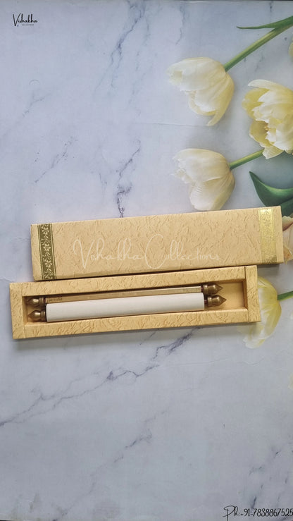 Hindu Muslim Christian Jain Sikh Scroll Farman Colored wedding invitation Cards FC-081