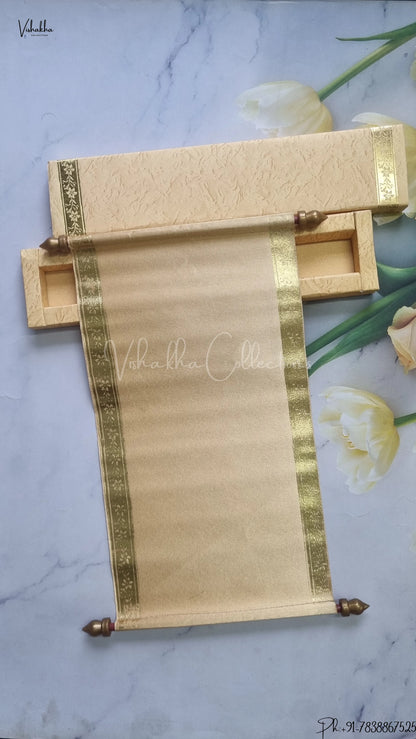 Hindu Muslim Christian Jain Sikh Scroll Farman Colored wedding invitation Cards FC-081