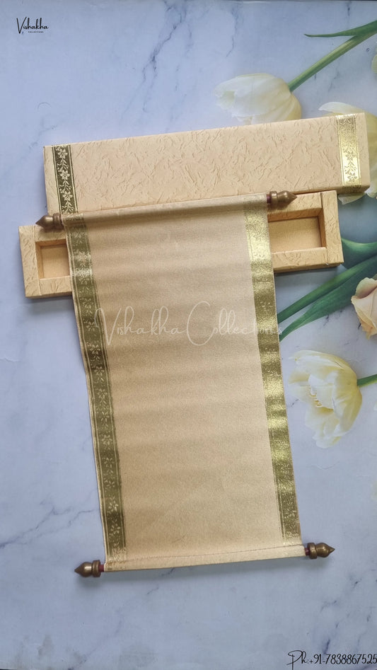 Hindu Muslim Christian Jain Sikh Scroll Farman Colored wedding invitation Cards FC-081