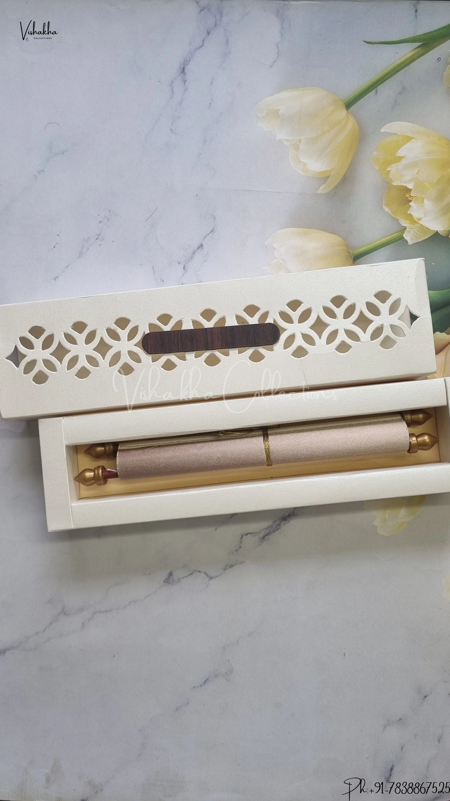 Hindu Muslim Christian Jain Sikh Scroll Farman Colored wedding invitation Cards FC-085