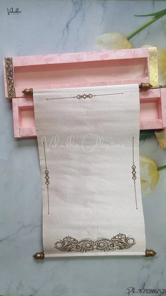 Hindu Muslim Christian Jain Sikh Scroll Farman Colored wedding invitation Cards FC-086