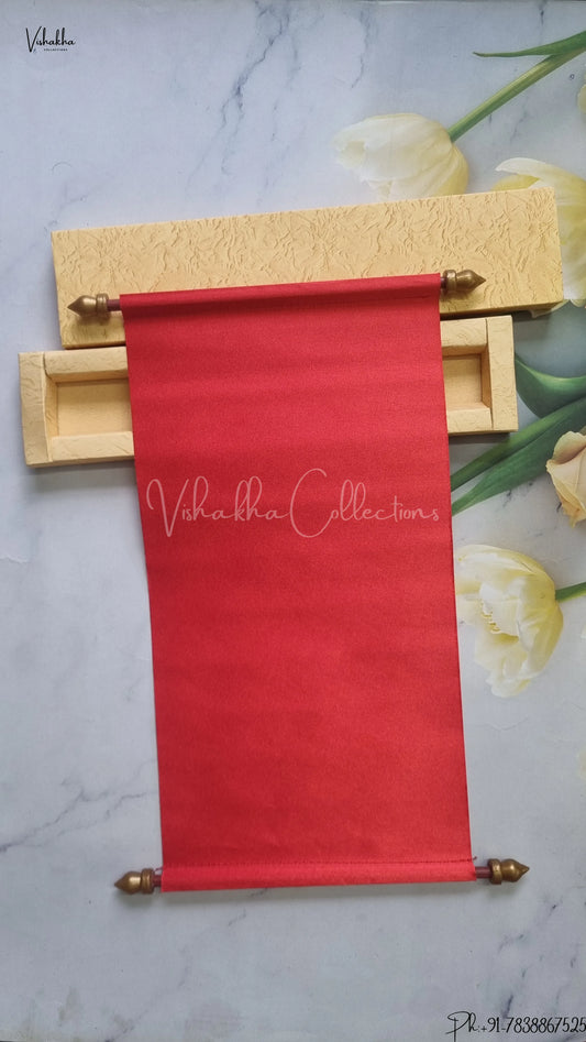 Hindu Muslim Christian Jain Sikh Scroll Farman Colored wedding invitation Cards FC-088