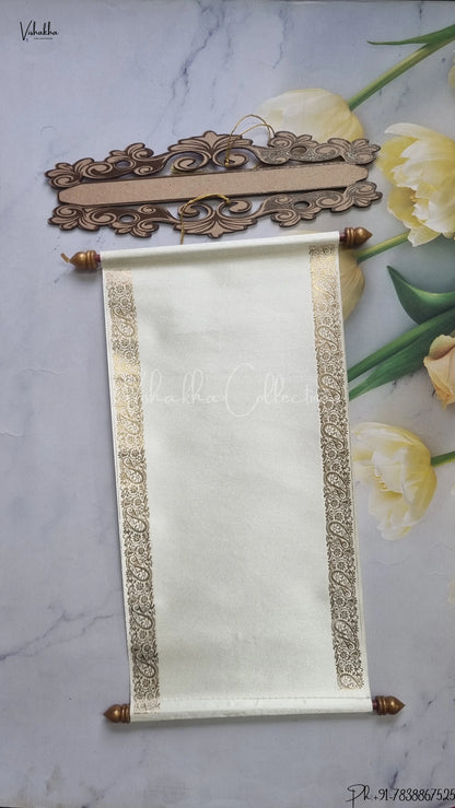 Hindu Muslim Christian Jain Sikh Scroll Farman Colored wedding invitation Cards FC-089