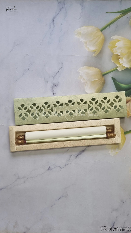 Hindu Muslim Christian Jain Sikh Scroll Farman Colored wedding invitation Cards FC-092