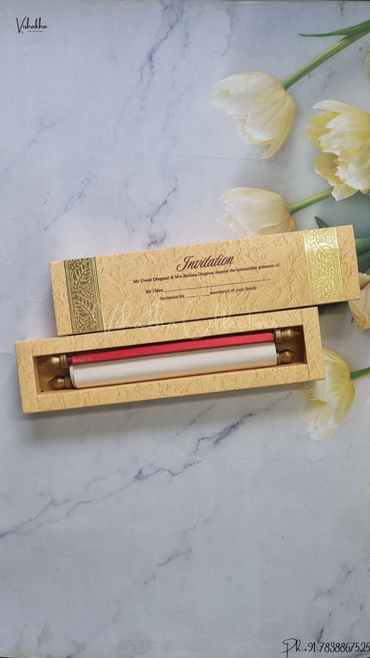 Hindu Muslim Christian Jain Sikh Scroll Farman Colored wedding invitation Cards FC-094