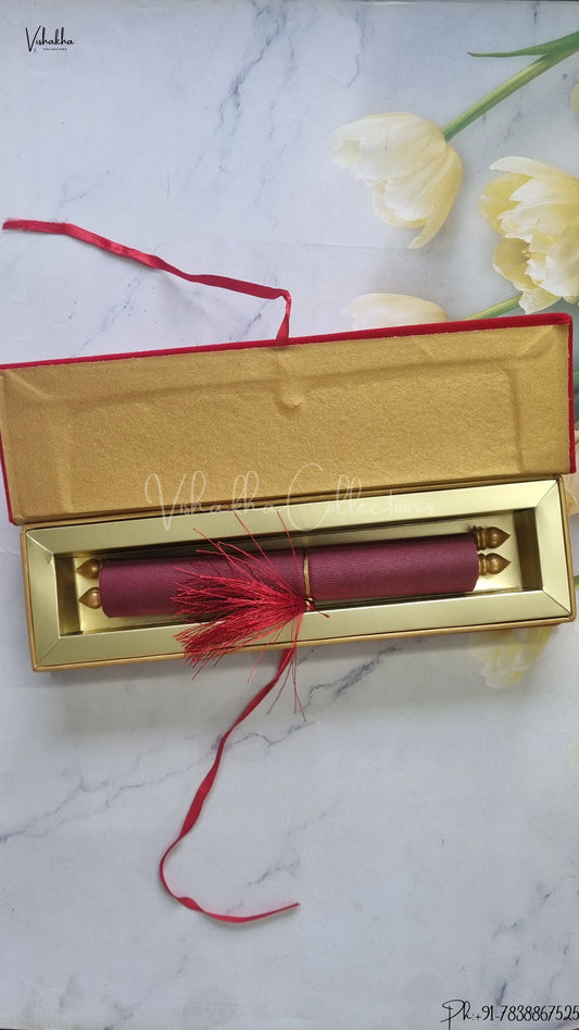 Hindu Muslim Christian Jain Sikh Scroll Farman Colored wedding invitation Cards FC-100