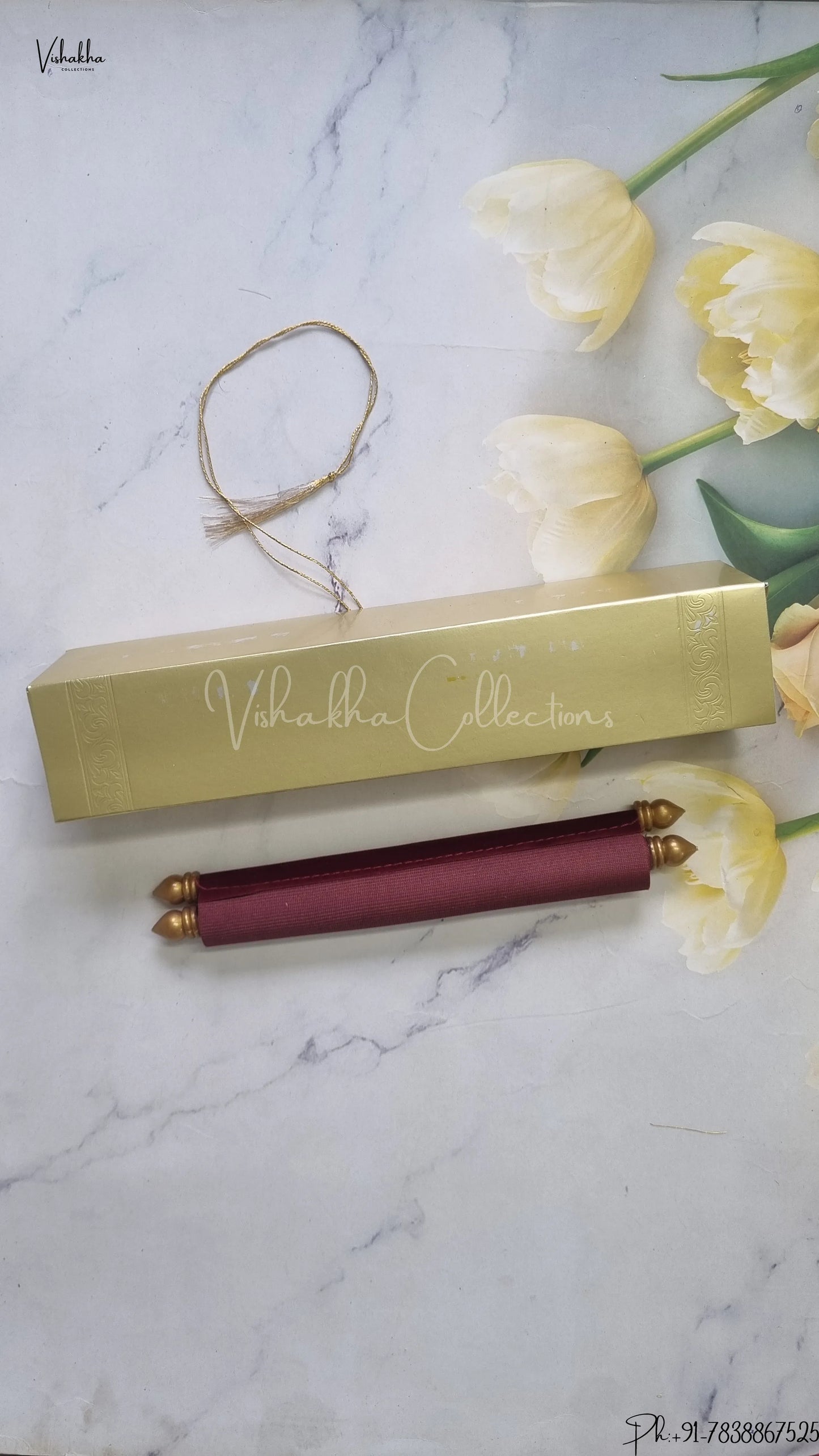 Hindu Muslim Christian Jain Sikh Scroll Farman Colored wedding invitation Cards FC-101