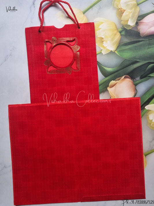 Ganesh Ji Hindu Red Colored wedding invitation Cards GS-10