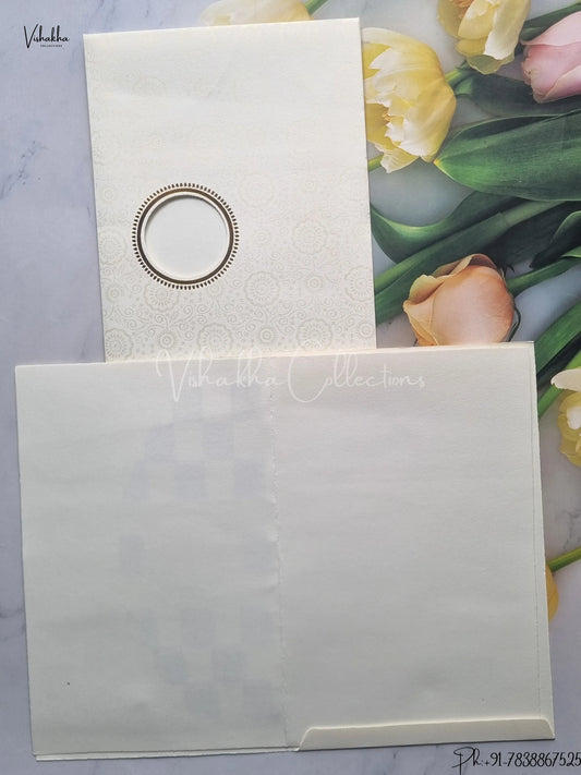 Hindu White And Grey Colored wedding invitation Cards GS-44