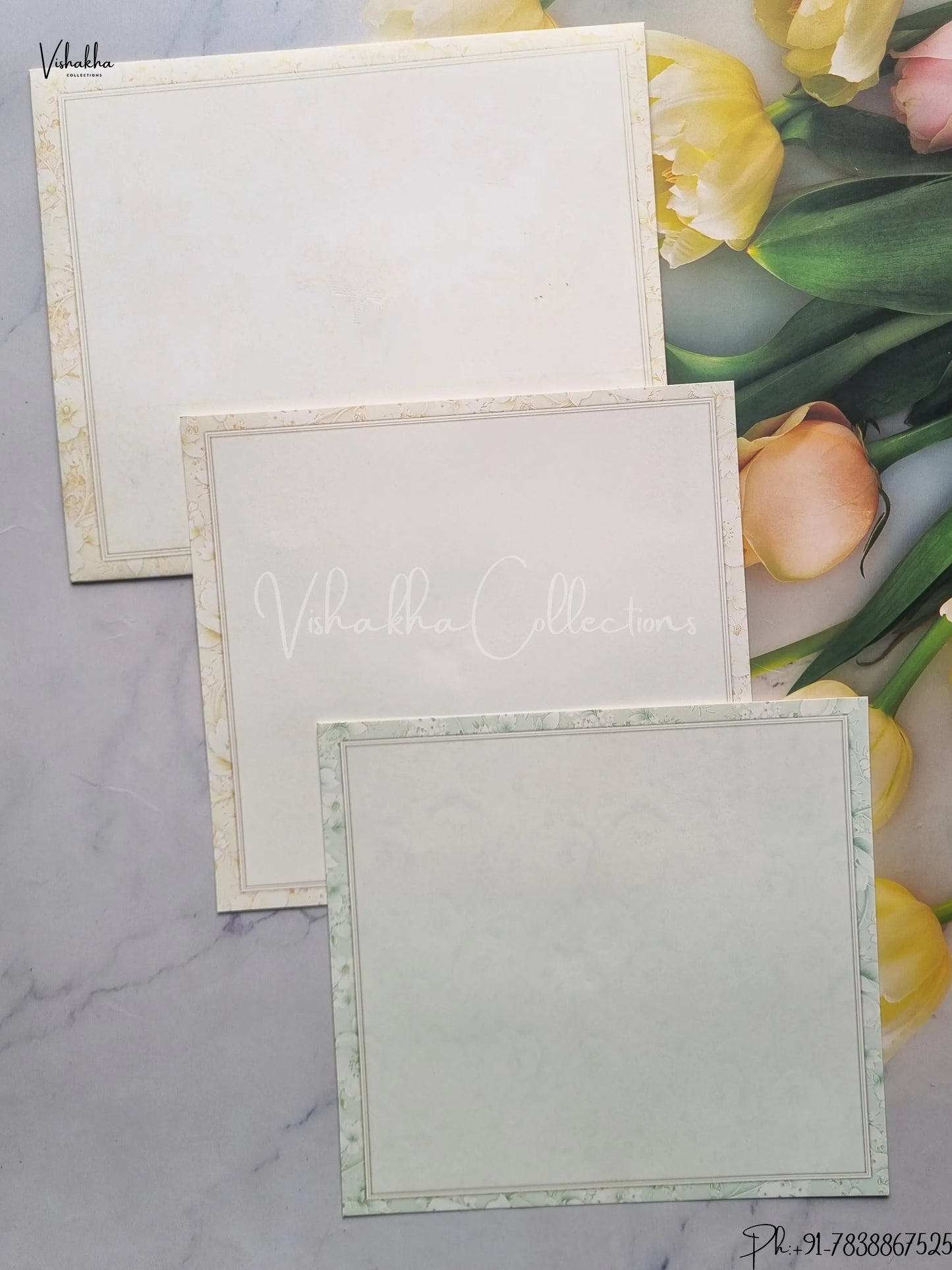 Flower Hindu Muslim Christian Jain Sikh Mehndi Green Colored wedding invitation Cards GS-5040